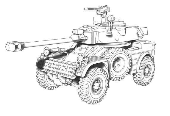 Збірна модель 1:72 легкий броньований автомобіль Eland-90 4x4 ACE 72457