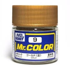 Нітрофарба Mr.Color Gold metallic Золотий металік (10 ml) Mr.Hobby C9