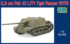 Assembled model 1/72 self-propelled gun 8.8 cm Pak L/71 Fgst Panzer IV/70 UM 554