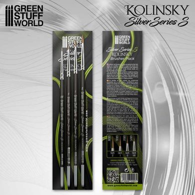 Kolinsky SILVER SERIES (S) Green Stuff World 12057 Brush Set