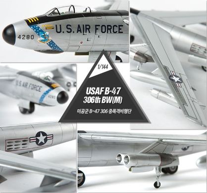 Assembled model 1/144 aircraft USAF B-47 "306th BW(M)" Academy 12618
