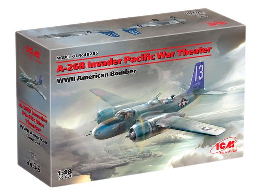 Сборная модель 1/48 самолет A-26В Invader «На Тихоокеанском театре», Американский бомбардировщик II СВ ICM 48285