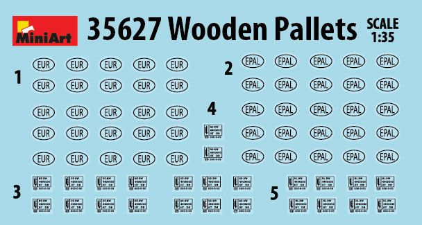 Збірна модель 1/35 дерев"яні піддони Wooden Pallets MiniArt 35627