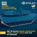 Набір масштабної моделі 1:35 робочі траки T158LL для M1 Abrams (160 шт.) (+20 хрестоподібних) SPALAH 38435