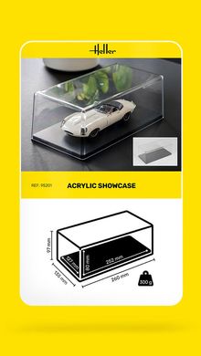 Acrylic display case 252 x 127 x 80 mm transparent case for model Heller 95201