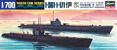 Збірна модель 1/700 підводний човен I-361/I-171 Hasegawa 49433