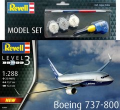 Starter kit for modeling 1/288 aircraft t Boeing 737-800 Revell 63809
