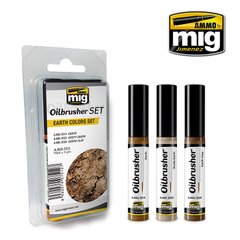 A set of markers for simulating mud flows Earth Colors (Earth Colors) Ammo Mig 7512