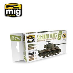 Набір акрилових фарб Sherman Tanks Vol. 2 (WWII European Theater of Operations) Ammo Mig 7170