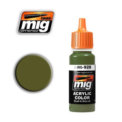 Акриловая краска Оливковое серо-светлое основание (Olive Drab High Lights) Ammo Mig 0928