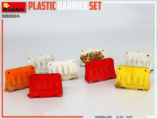 Prefab model 1/35 MiniArt 35634 set of plastic barriers