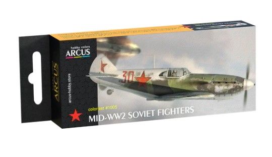Mid-WW2 Soviet Fighters Arcus 1005 enamel paint set