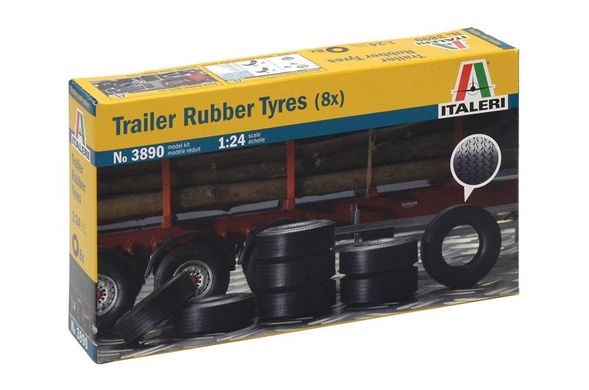 1/24 Trailer Rubber Tires Italeri 3890 Truck Tire Set, In stock