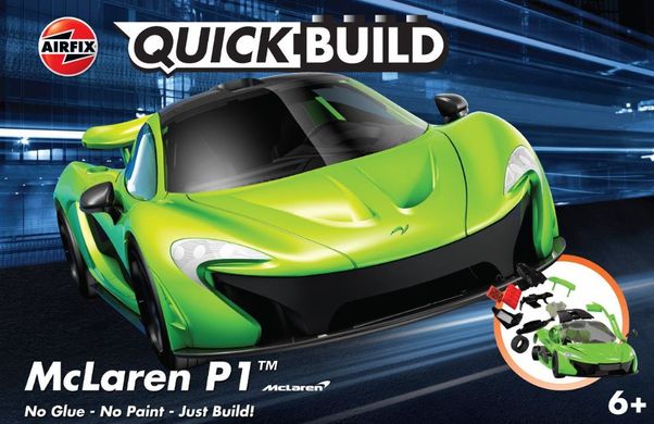 Сборная модель конструктор суперкар McLaren P1 зеленый QUICKBUILD Airfix J6021