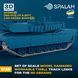 Набір масштабної моделі 1:35 пошкоджені траки T158LL для M1 Abrams (160 шт.) (+20 хрестоподібних) SPALAH 38535