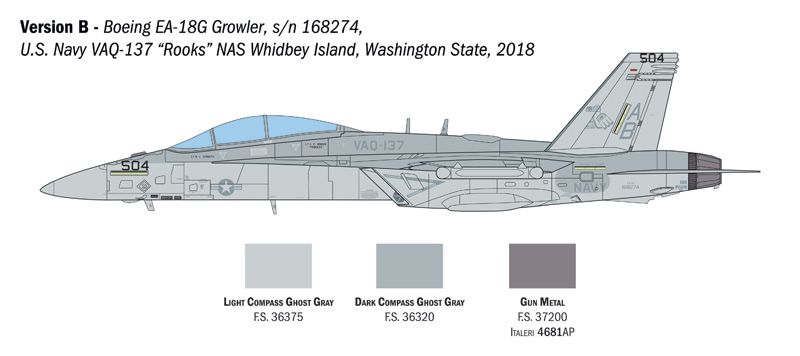 Сборная модель 1/48 самолет EA-18G Growler Italeri 2824