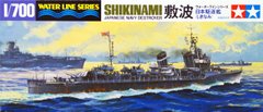Сборная модель 1/700 корабля Japanese Navy Destroyer Shikinami 敷 Wawa Line Series Tamiya 31408