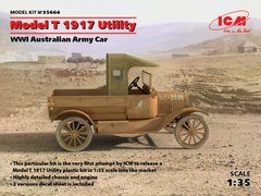 Сборная модель 1/35 Модель Т 1917 г., автомобиль австралийской армии 1 Мировой Войны ICM 35664