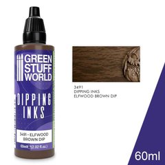 Напівпрозорі фарби щоб отримати реалістичні тіні Dipping ink 60 ml - ELFWOOD BROWN DIP GSW 3491