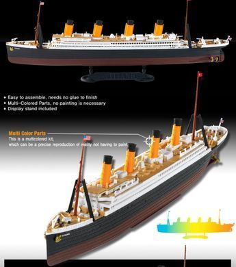 Assembly model 1:1000 ship R.M.S. Titanic Academy 14217