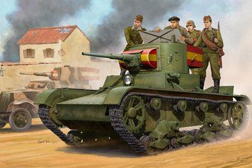 Assembled model 1:35 Soviet tank T-26 Light Infantry Tank Mod.1935 Hobby Boss 82496