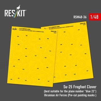 Маска 1:48 для Su-25 Frogfoot Clover Reskit RSM48-0036