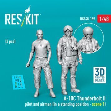 Фигуры 1:48 пилоты A-10C Thunderbolt II (в положении стоя &ndash; сцена 1) (2 шт.) Reskit RSF48-0169