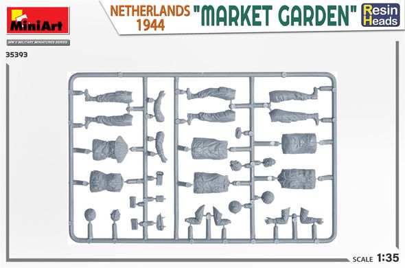 Фигуры 1/35 «Market Garden» Нидерланды 1944 года. Смоляные головы MiniArt 35393