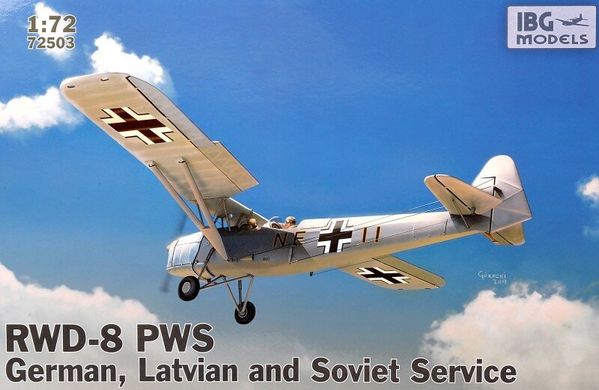 Збірна модель літака RWD-8 PWS-8 German,Latvian and Soviet IBG 72503