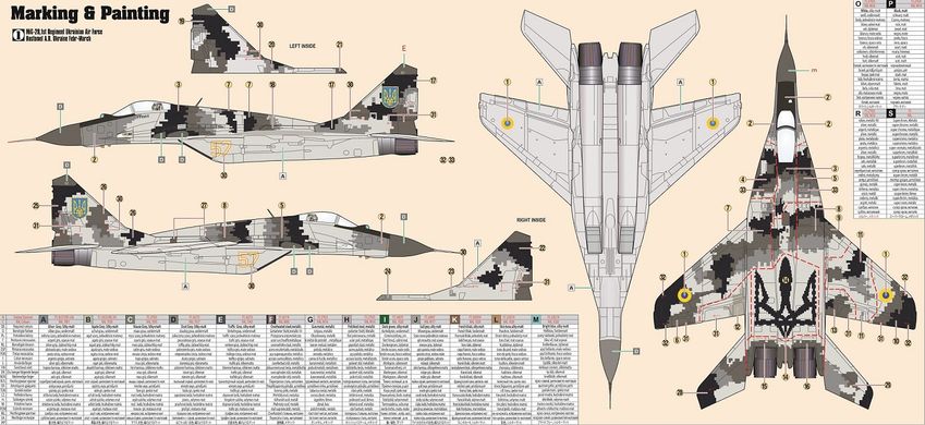 Збірна модель 1/72 реактивний літак MiG-29 (9-13) 'Ghost of Kyiv' «Привид Києва» MisterCraft 041106