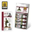 Набор акриловых красок Униформы США во Вьетнаме US VIETNAM UNIFORMS SET Ammo Mig 7034