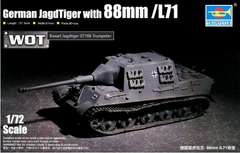 Збірна модель 1/72 танк German Jagdtiger 88mm L/71 Trumpeter 07166