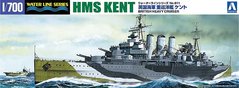 Assembled model 1/700 ship HMS Kent Aoshima 056738