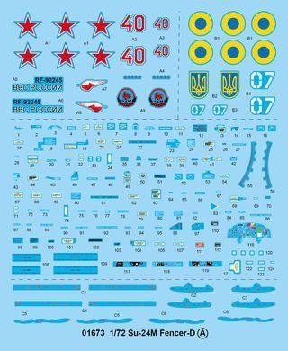 Сборная модель 1:72 тактический бомбардировщик Су-24 М Фехтовальщик Trumpeter 01673