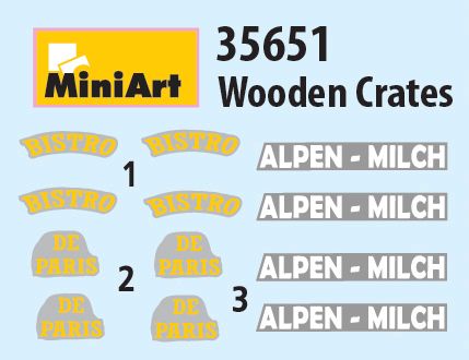 Збірна модель 1/35 дерев'яні ящики Wooden Crates MiniArt 35651