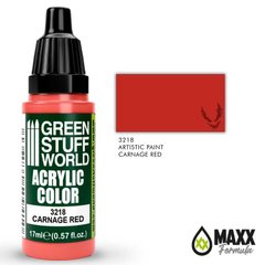 Opaque acrylic paint CARNAGE RED with a matte finish 17 ml GSW 3218