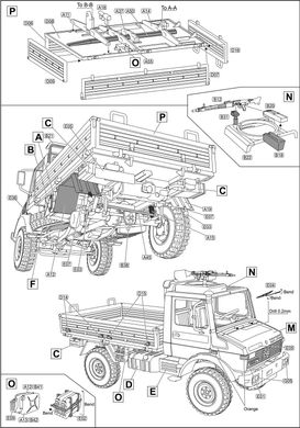 Сборная модель 1/72 немецкий армейский грузовик Unimog U1300L 4х4 военный 2-тонный ACE 72450