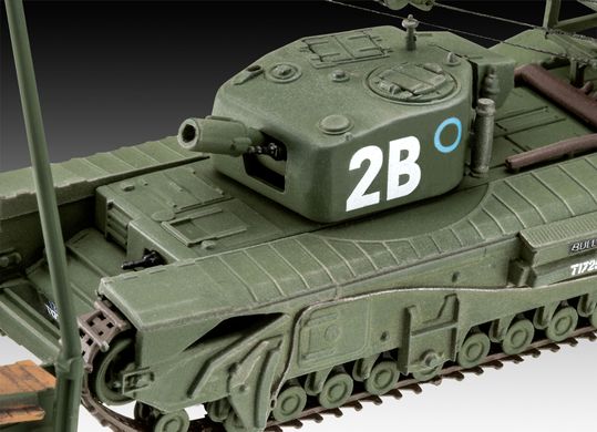 Assembled model 1/76 tank Churchill A.V.R.E. Revell 63297