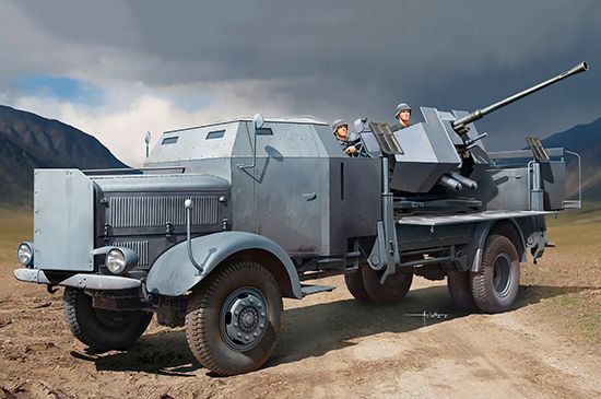 Збірна модель 1/35 вантажний автомобіль L4500A mit 3.7cm Flak 37 Trumpeter 09593