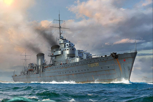 Сборная модель 1/700 военный корабль Destroyer Taszkient 1940 Trumpeter 06746