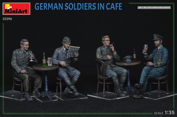 Фігури 1/35 німецькі солдати в кафе MiniArt 35396