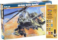 Сборная модель 1/72 вертолет AH-64A "Strike Apache" Стартовый набор MisterCraft D36s
