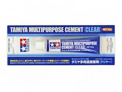 Прозрачный клей для хромированных и прозрачных деталей (Multipurpose Cement Clear) Tamiya 87188