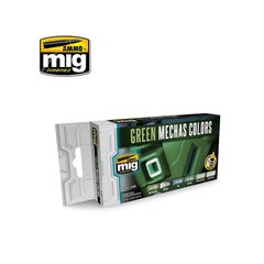 Set of acrylic paints Green Mechas Colors Set Ammo Mig 7149