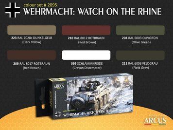 Wehrmacht Enamel Paint Set: Watch on the Rhine Arcus 2095