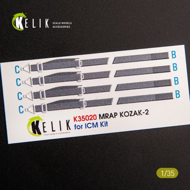 3D наклейки 1/35 для комплекту Козак-2 Українські MRAP ICM Kelik K35020, В наявності