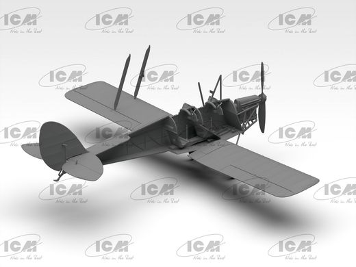 Сборная модель 1/32 самолет DH. 82A Tiger Moth с бомбами, Британский учебный самолет 2 СВ ICM 32038