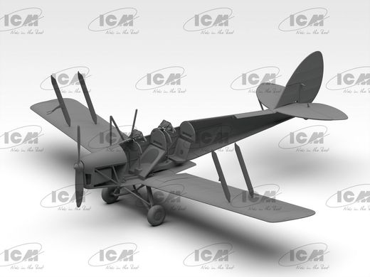 Сборная модель 1/32 самолет DH. 82A Tiger Moth с бомбами, Британский учебный самолет 2 СВ ICM 32038