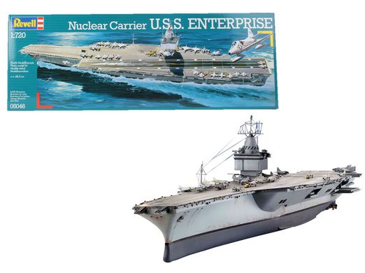 Assembled model 1/720 aircraft carrier Nuclear Carrier U.S.S. Enterprise Revell 05046