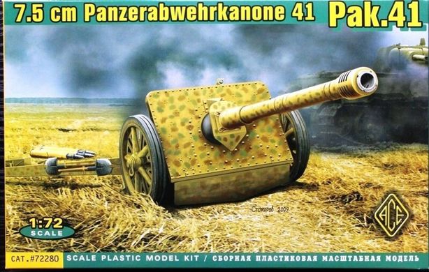 Збірна модель 1/72 німецька протитанкова гармата 7.5 cm Panzerabwehrkanone 41 PaK.41 ACE 72280